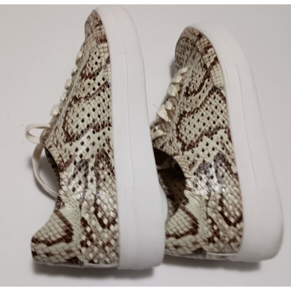 VINCE CAMUTO, Karshey Brown & Tan Snake Print Sneakers, Woman Size 7.5 - Picture 5 of 9